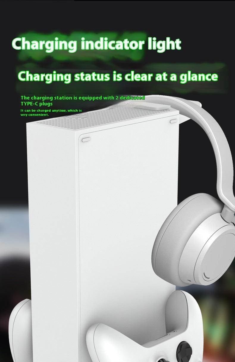 Host Multi-function Charging Cooler Pad Fan Support Earphone Hook Colorful Light