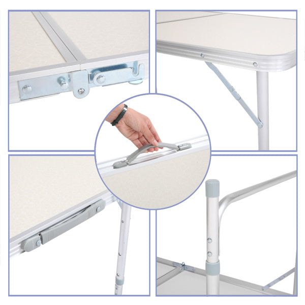 4ft Silver Outdoor Folding Table