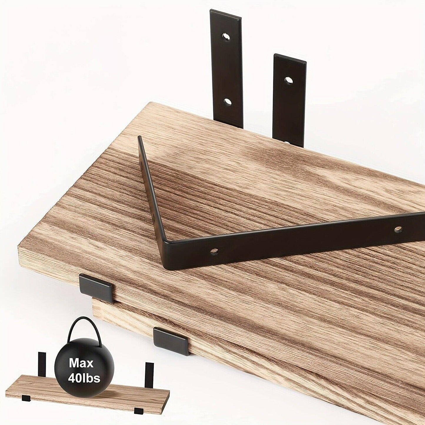 Wooden Suspended Wall Storage Rack, Bathroom Storage Rack, Living Room