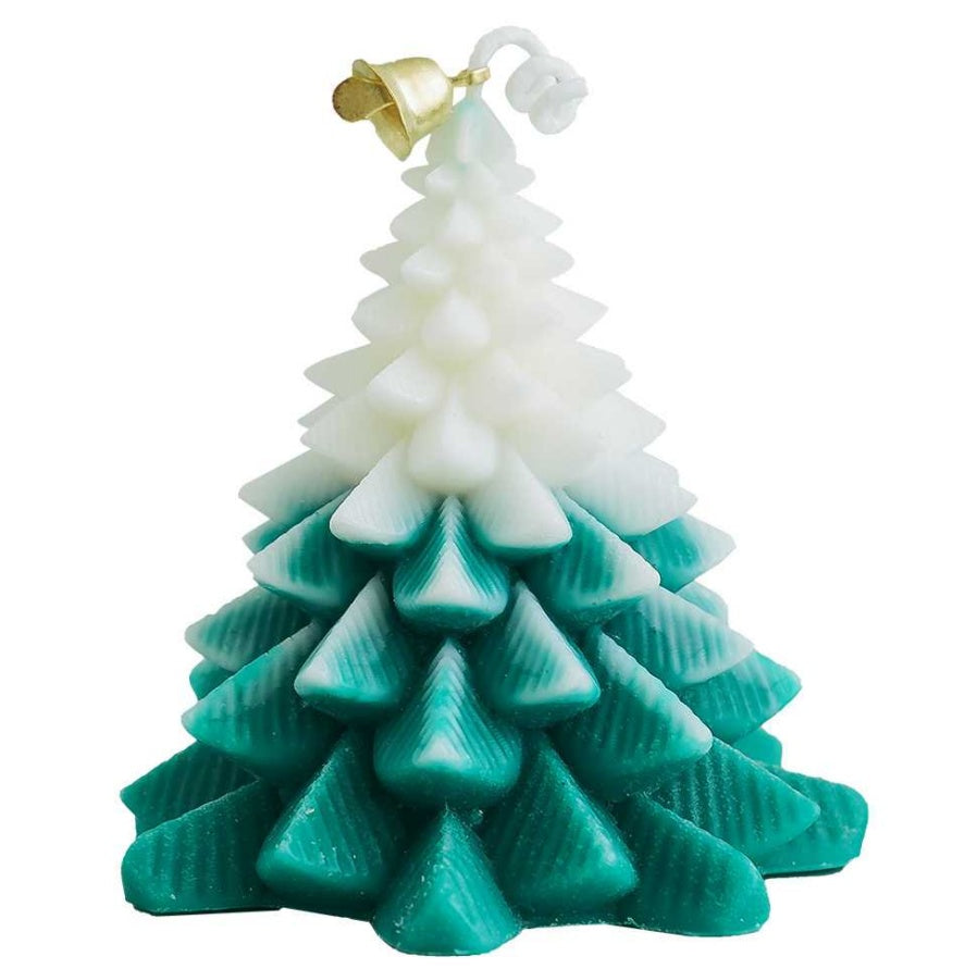 Christmas Tree Scented Candle, Christmas Tree Shaped Candles, Festive Ornaments, Holiday Decor Candles For Kitchen, Living Room, Bedroom, Bathroom-Morning Dew Rose