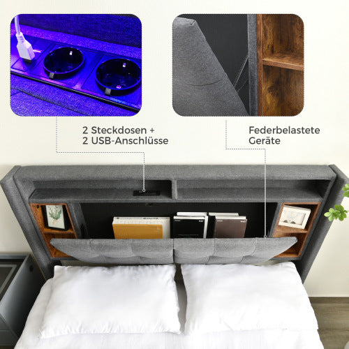Solid Wood Bed Frame  Size  160cmx200cm