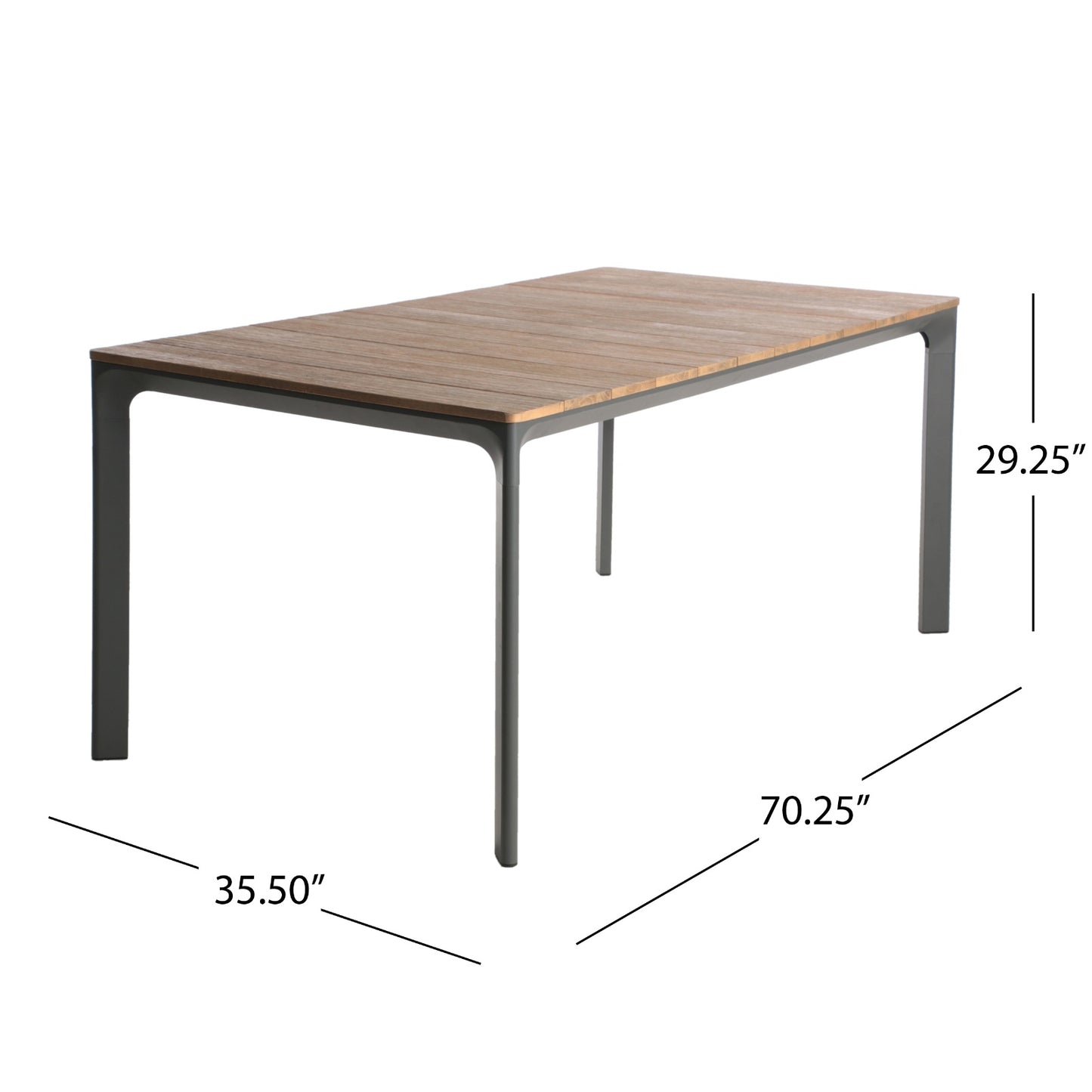 WESTCOTT DINING TABLE WITH WOOD TOP