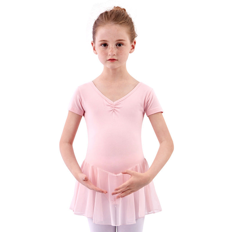 Short-Sleeved Girls Practicing And Dancing Clothes