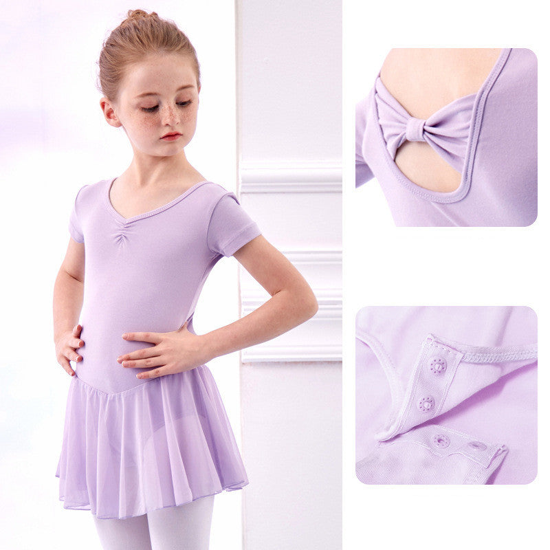 Short-Sleeved Girls Practicing And Dancing Clothes