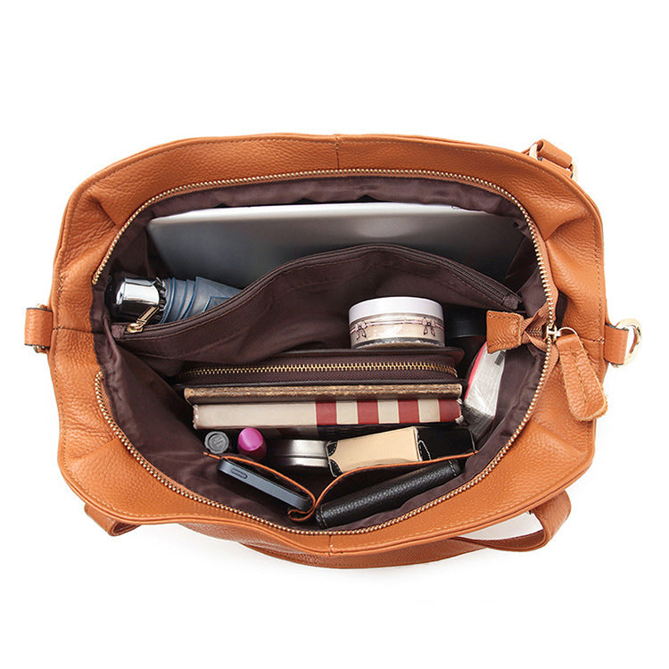 new fashion leather handbags shoulder bag Messenger bag Victoria first layer cowhide ladies big bag