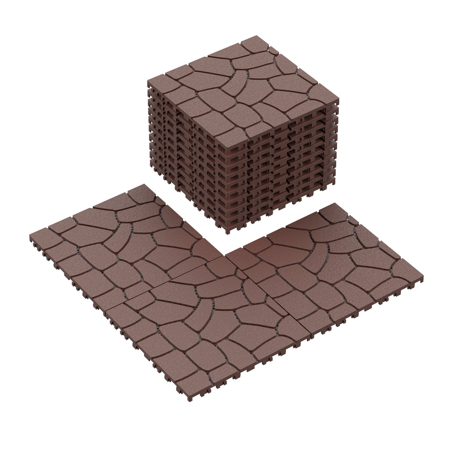 Waterproof, Wear-resistant, DIY Assembly, Garden, Courtyard, Balcony,plastic Flooring