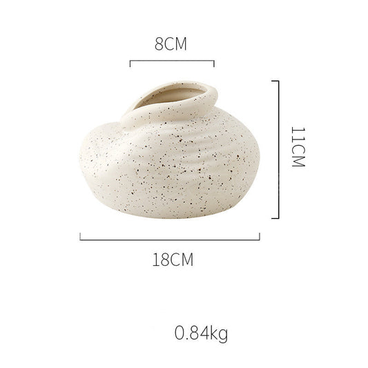 Nordic Simple Style Art Ceramic Flower Vase Modern Light Luxury for Dried Flower Arrangement Vases Home Soft Decorations Vases
