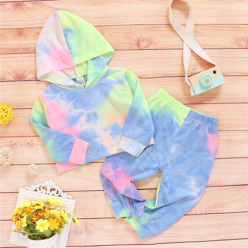 Autumn Newborn Baby Boy Girls Clothes Long Sleeve Tie Dye