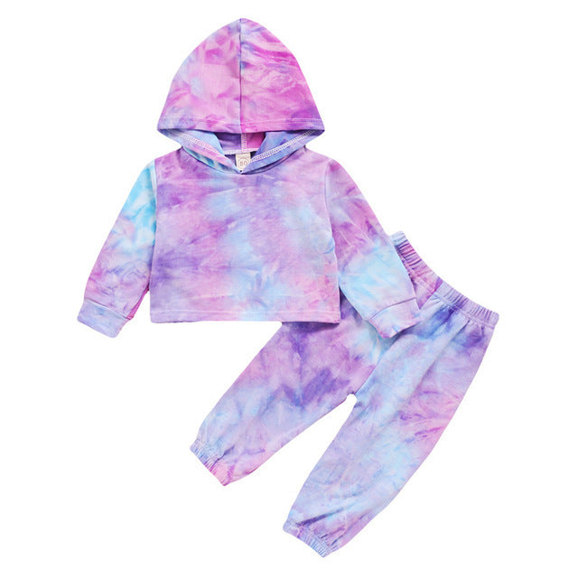 Autumn Newborn Baby Boy Girls Clothes Long Sleeve Tie Dye
