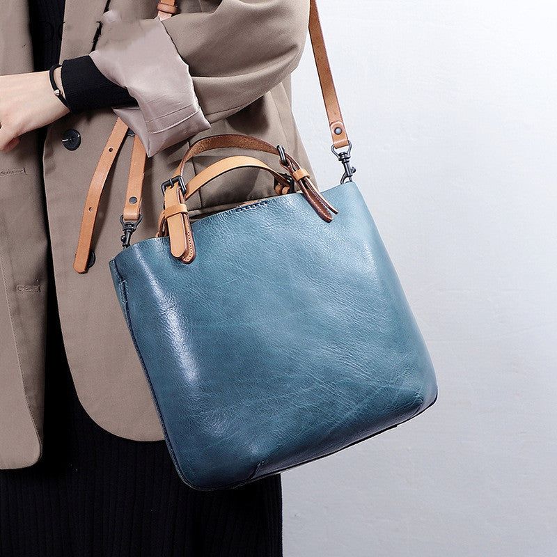 The first layer of cowhide retro leather handbags