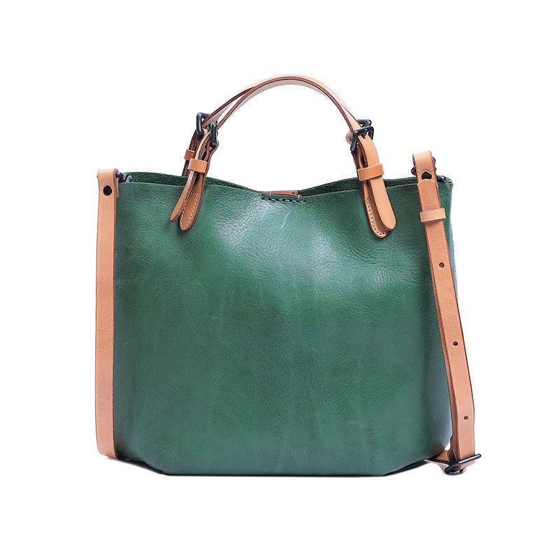 The first layer of cowhide retro leather handbags