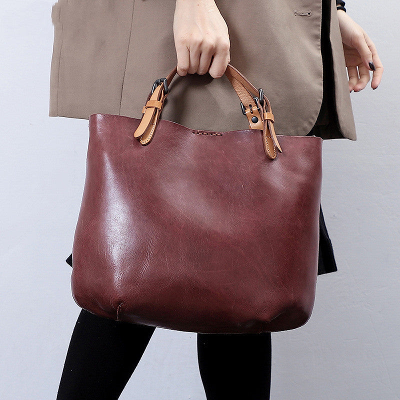 The first layer of cowhide retro leather handbags