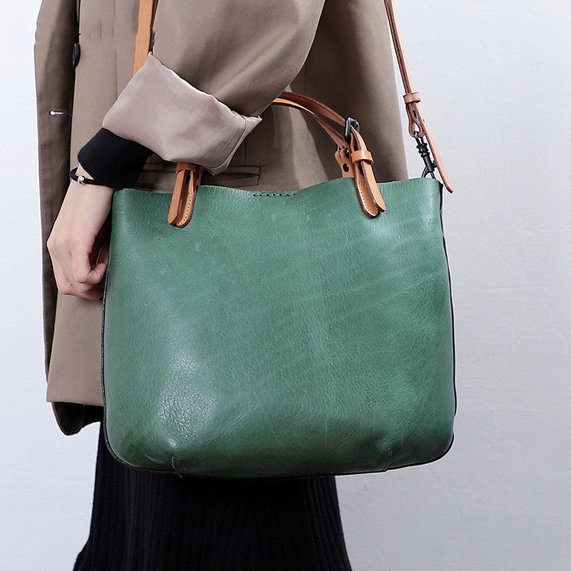 The first layer of cowhide retro leather handbags