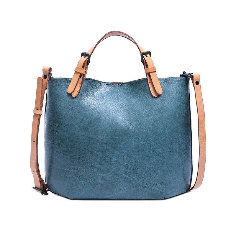 The first layer of cowhide retro leather handbags