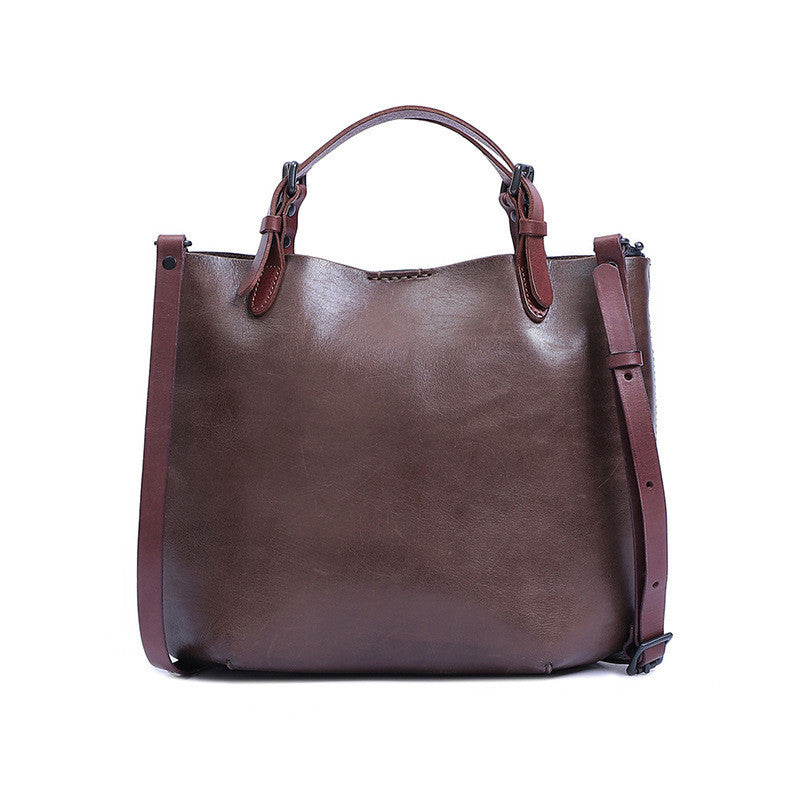 The first layer of cowhide retro leather handbags