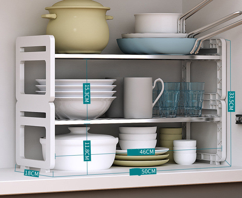 304 Stainless Steel Layered Rack Storage Rack Storage Rack Multi-layer Pot Rack