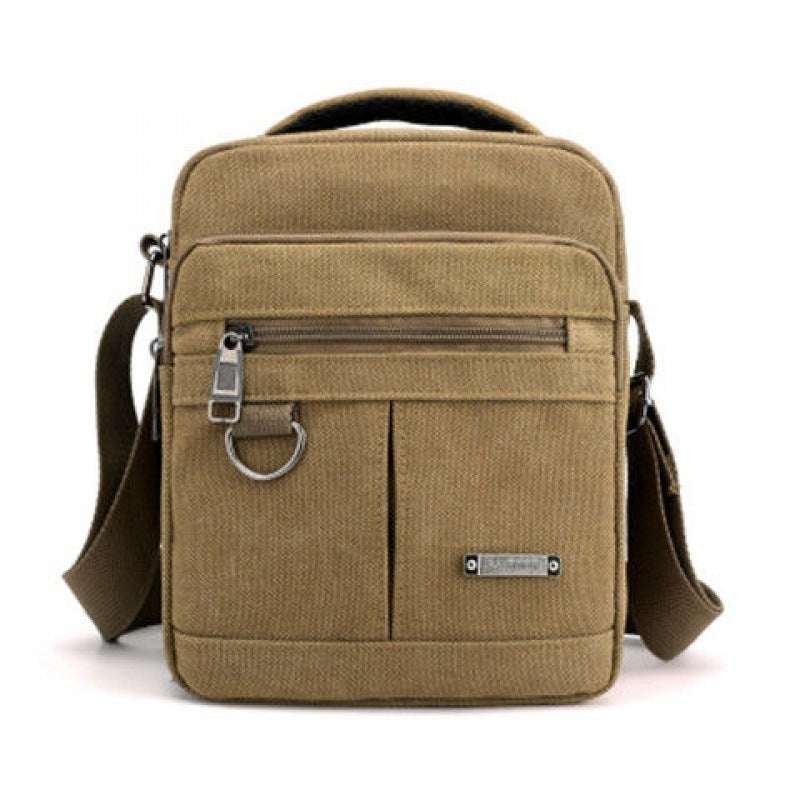 Canvas Bag Men'S Bags Shoulder Messenger Bag Korean Retro Casual Bag Sports Back Bag Men'S Bag