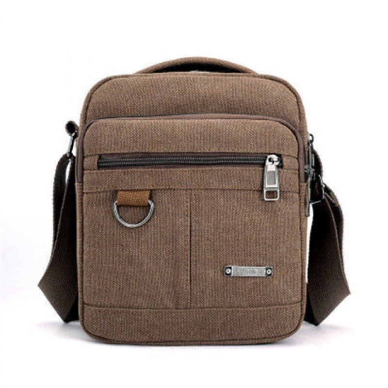 Canvas Bag Men'S Bags Shoulder Messenger Bag Korean Retro Casual Bag Sports Back Bag Men'S Bag