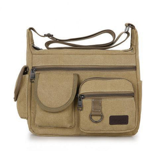 Canvas Bag Men'S Bags Shoulder Messenger Bag Korean Retro Casual Bag Sports Back Bag Men'S Bag