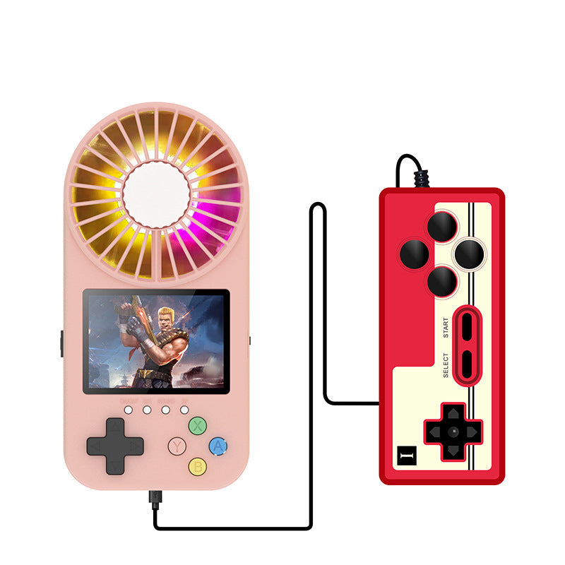 500 In 1 Color Screen Lightweight Game Machine With Convenient USB Fan 3-level Wind Speed Various Games