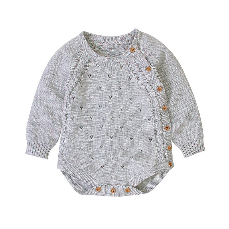 Boys And Girls In Pure Color Knitted Bag Fart Ha Clothes