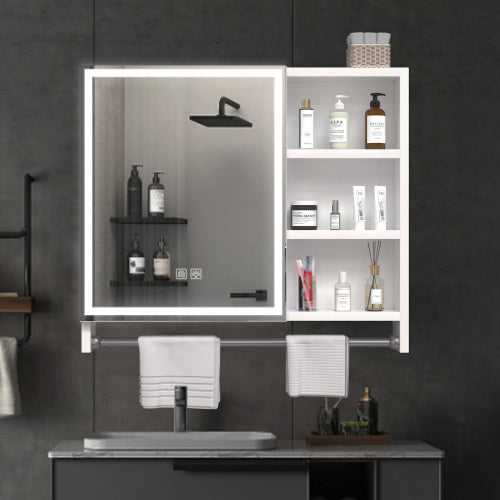 Modern 32x28 Inch Bathroom Cabinet With Mirror And LED Lights