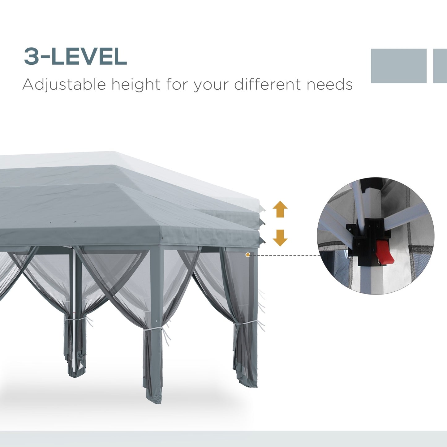 Large Pop-up Canopy Tent With Mesh