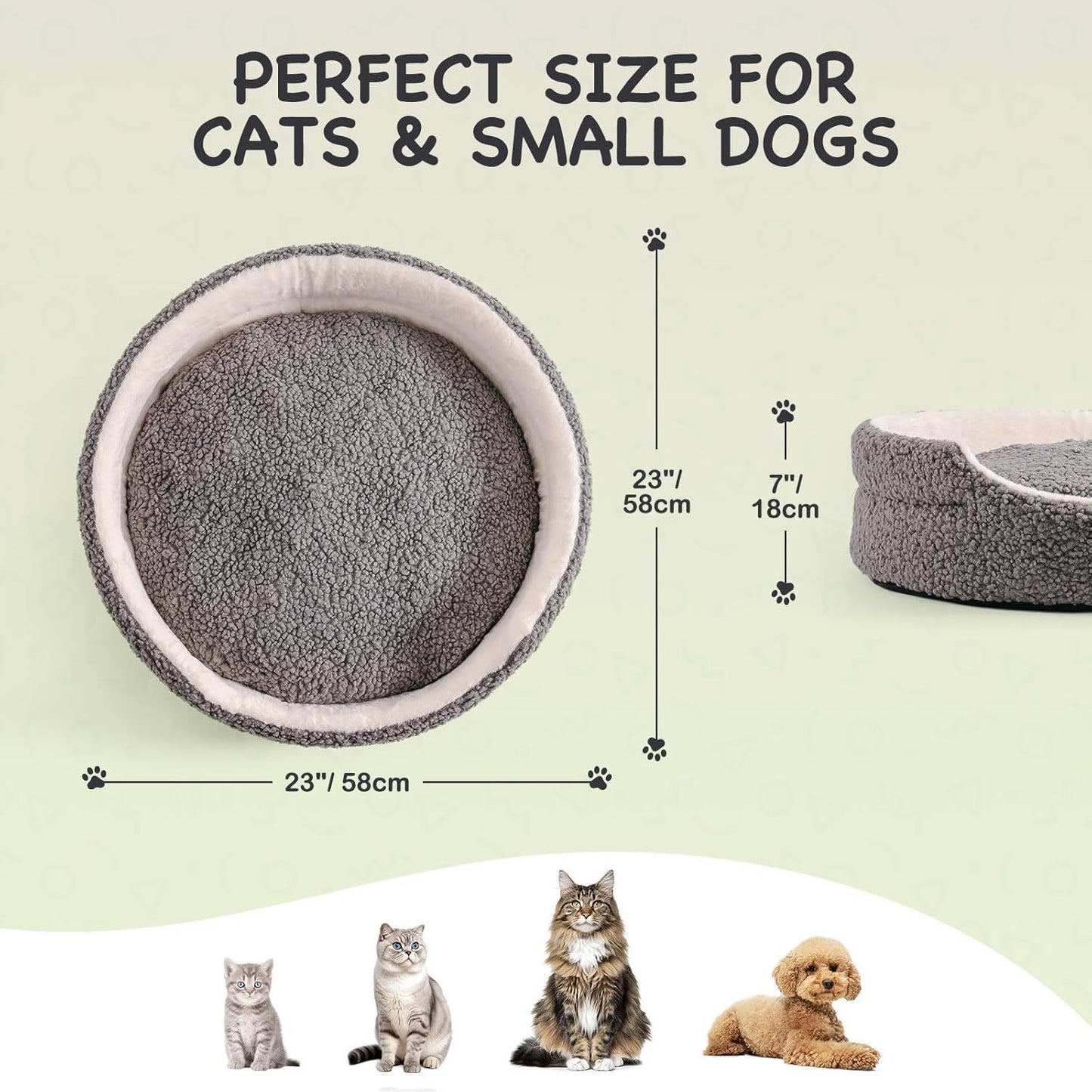 MEWOOFUN Handmade Wool Cat Cave Bed - Natural Felt Cat House For Indoor Cats & Kittens, Cozy Hideaway Pet Bed With Breathable Design Grey, Medium