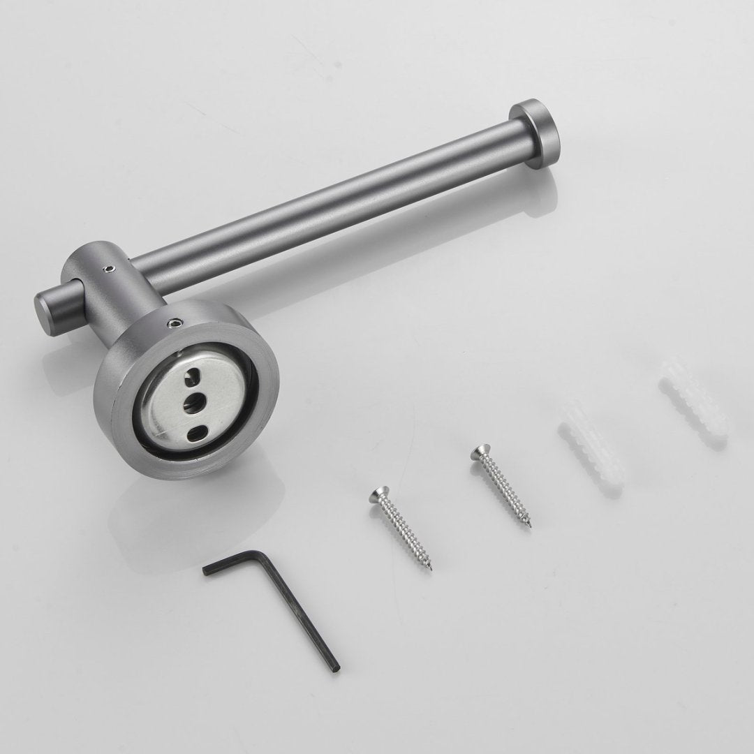 Toilet Paper Holder Gun Grey Thicken Space Aluminum Toilet Roll Holder For Bathroom, Kitchen, Washroom Wall Mount