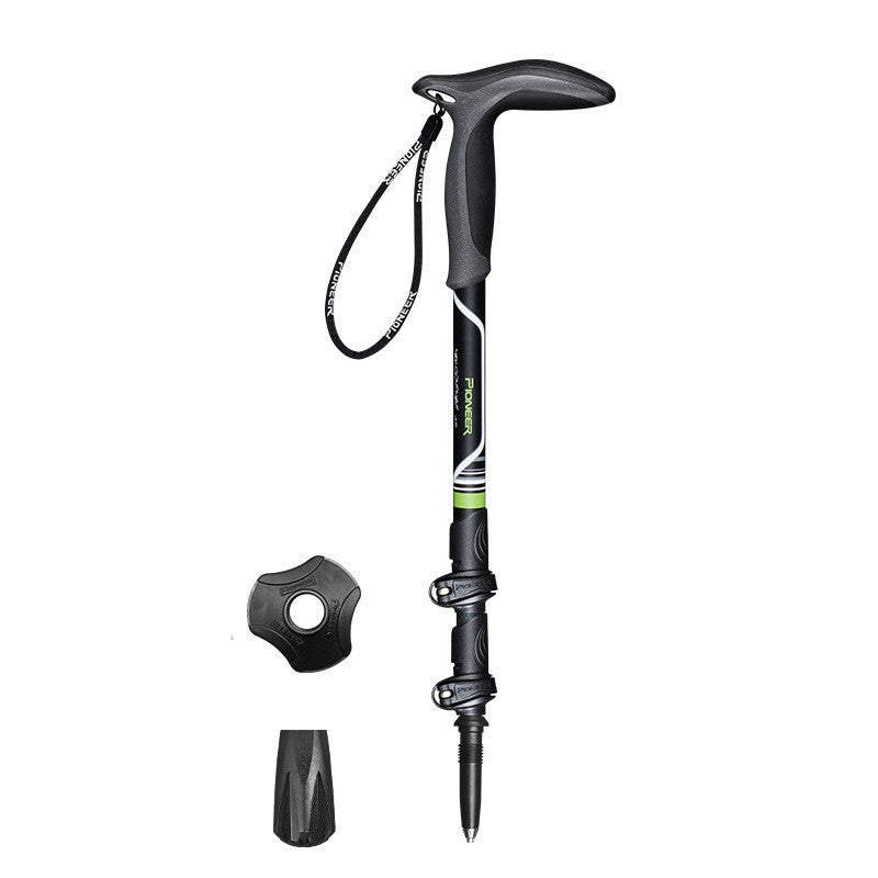 Carbon Fiber Outer Lock T Handle Curved Handle Trekking Pole Crutches