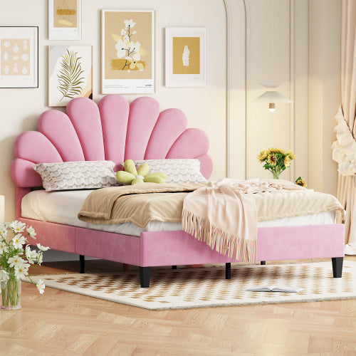 Linen Material With Metal Frame Bed Frame