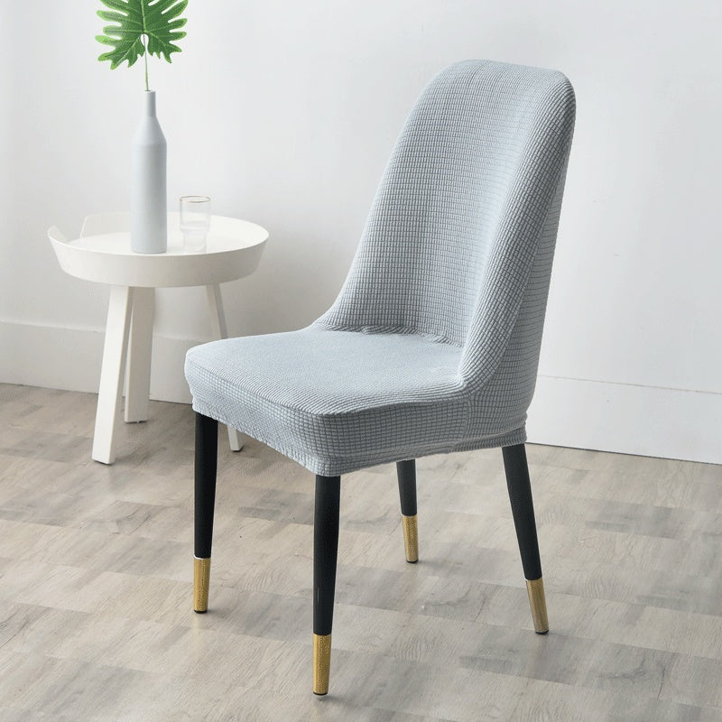 Large curved special-shaped dining chair cover