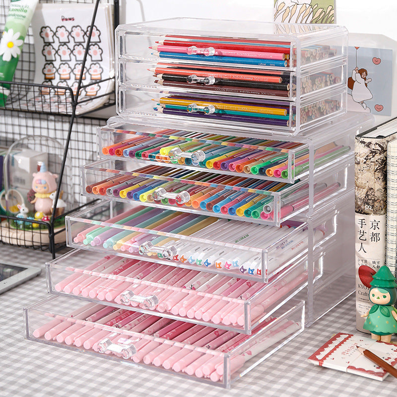 Desktop drawer storage rack