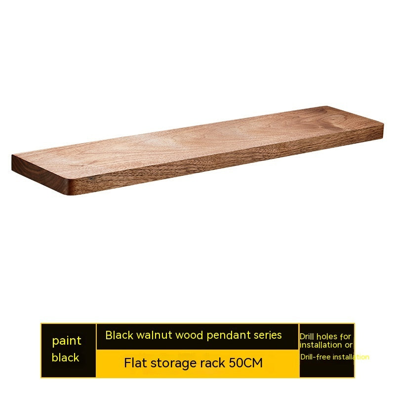 Punch-free Walnut Storage Rack Wall-mounted Storage Rack
