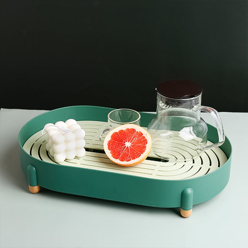 Drain Tea Tray Storage Rack Nordic Simple Style Water Drying rack Household Tray Cosmetics Finishing Storage Rack