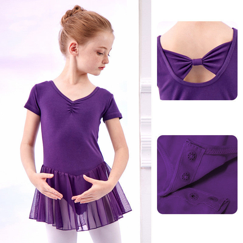 Short-Sleeved Girls Practicing And Dancing Clothes