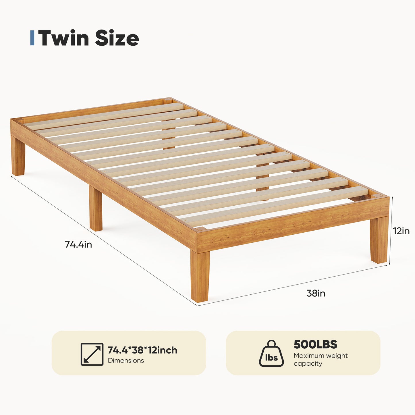 Full-size Wooden Bed Frame