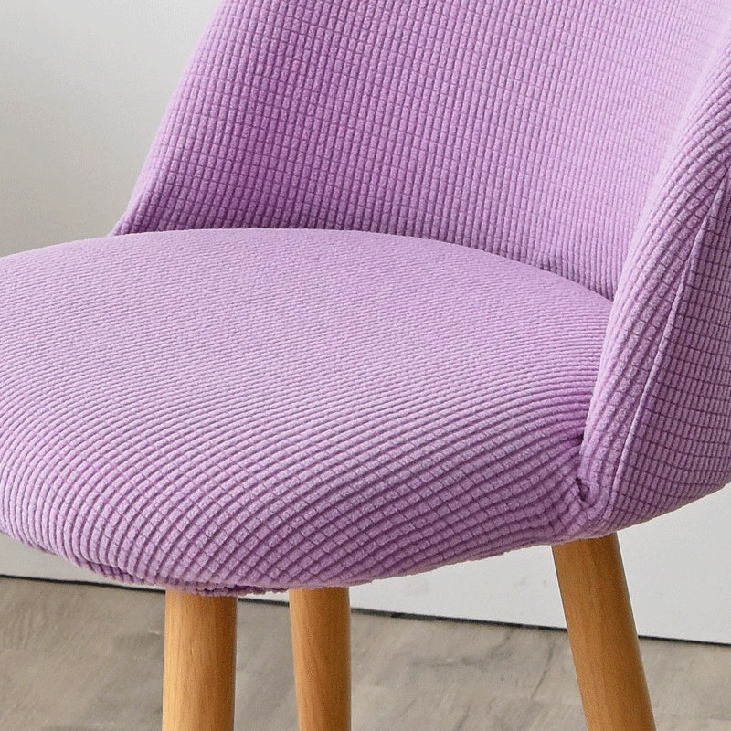 Large curved special-shaped dining chair cover