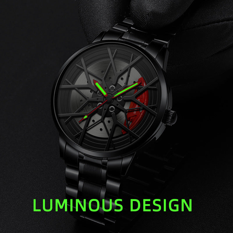 Waterproof Men's Luminous Wheel Watch