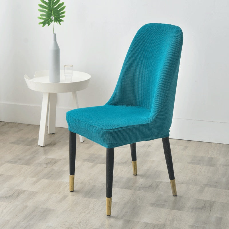 Large curved special-shaped dining chair cover