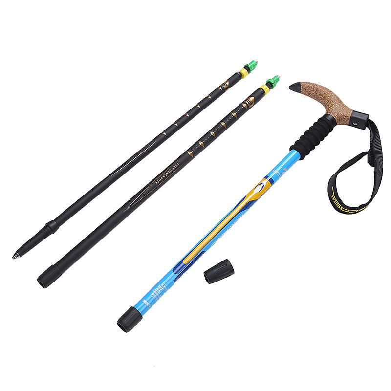 Newcastle Carbon Trekking Pole Ultra-light Three-section Inner Lock Telescopic