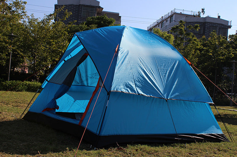 Tent 4 People To Build A Double Deck Family Outdoor Camping Travel Tent