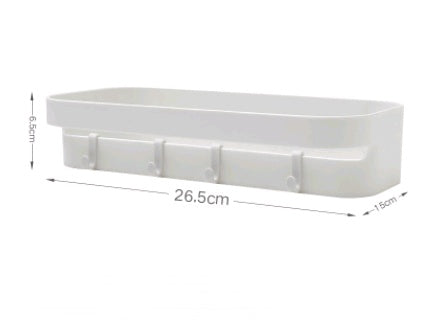 Punch-free bathroom shelf wall storage rack rectangular seamless bathroom shelf