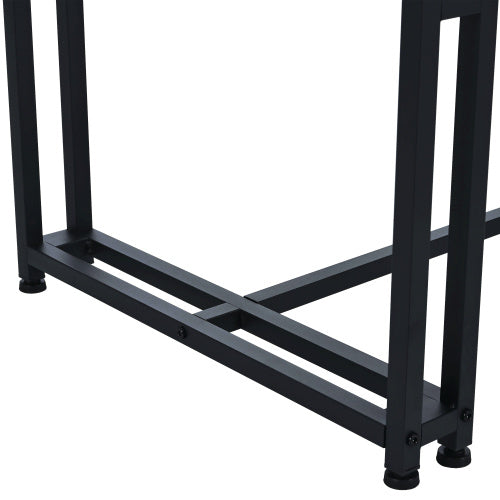 Metal Frame Rectangular Dining Table Modern Kitchen Table