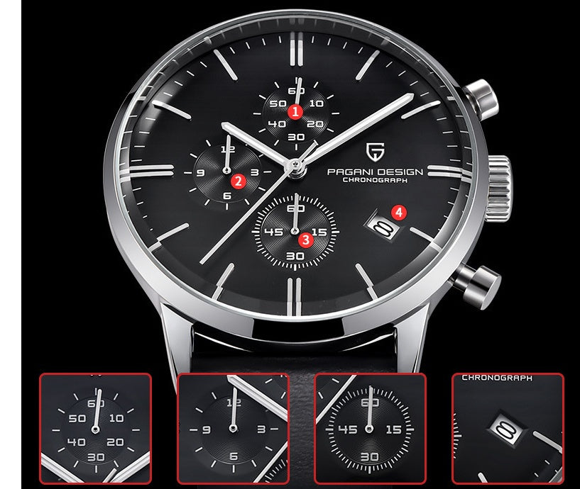 Business casual calendar quartz watch