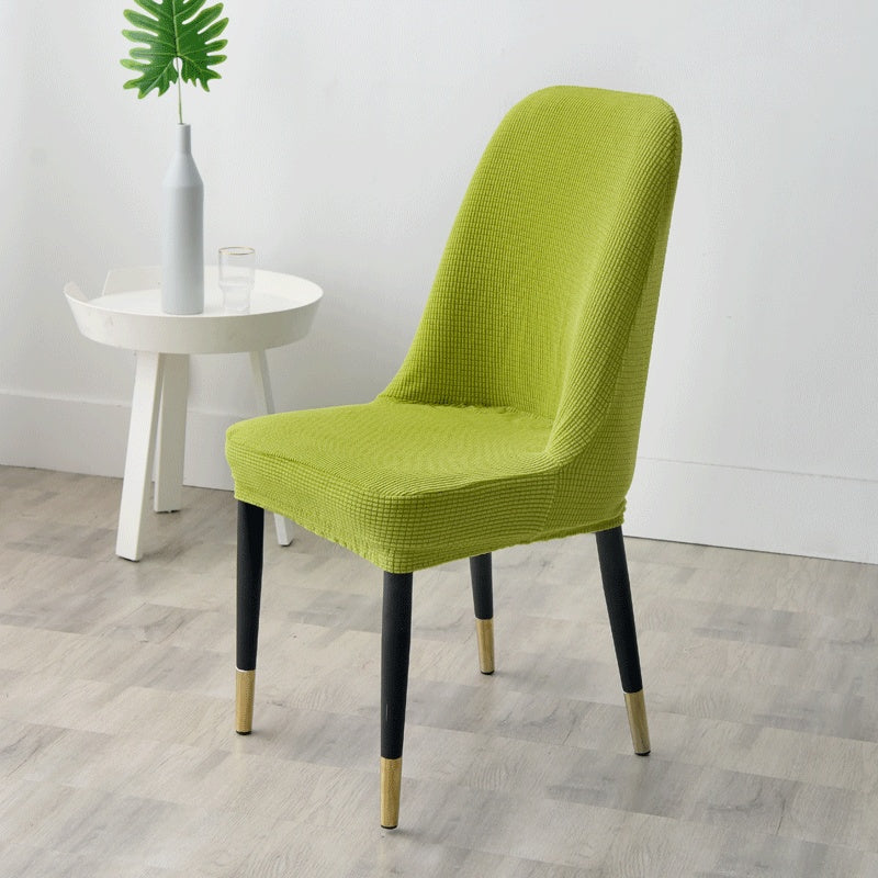 Large curved special-shaped dining chair cover