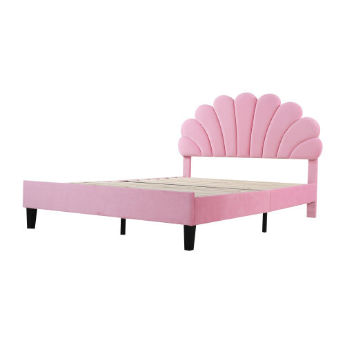 Linen Material With Metal Frame Bed Frame