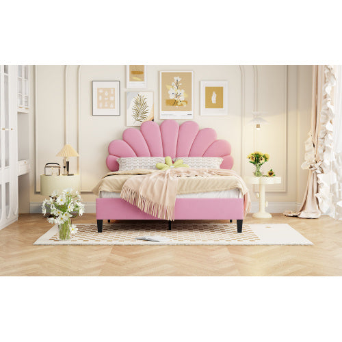 Linen Material With Metal Frame Bed Frame