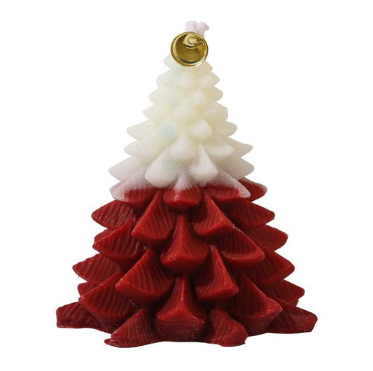 Christmas Tree Scented Candle, Christmas Tree Shaped Candles, Festive Ornaments, Holiday Decor Candles For Kitchen, Living Room, Bedroom, Bathroom-Morning Dew Rose