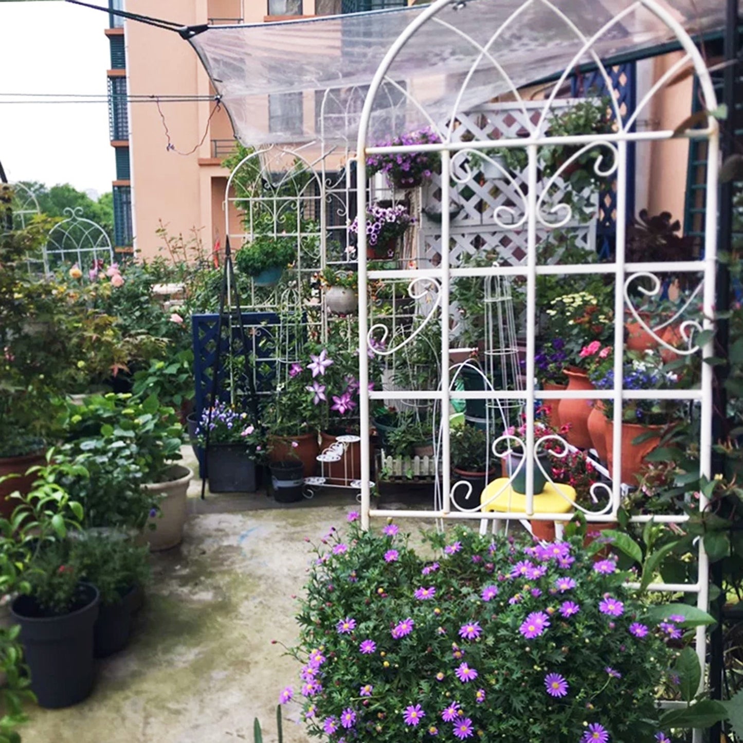 4 Pack Metal Garden Trellis 7  X19.7 Rustproof For Climbing Plants Support